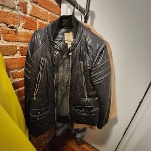 Diesel Black Quilted Bomber Jacket